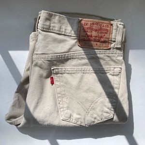 vintage levi’s 505 high waisted khaki mom jeans
